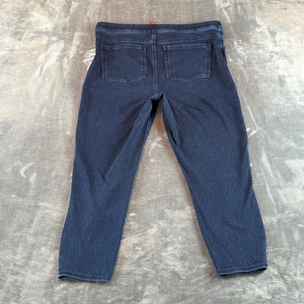 Spanx Skinny Jeans Indigo Blue Denim Pull On Pants Womens 1X Petite - Picture 4 of 9